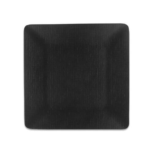 돌산멜라민 / 체크(흑) 평사각 접시 DS-7830