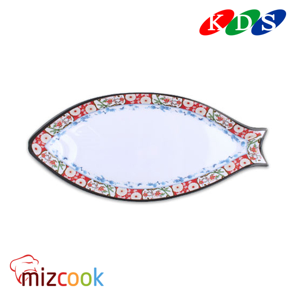 돌산멜라민 / 죽매화 물고기 접시 MN1064