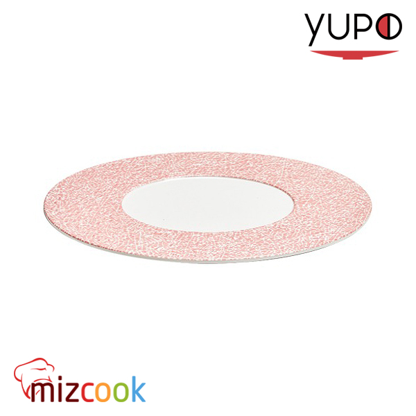 유포 핑크 원판 접시 궁005-10.5